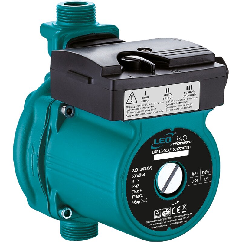 Насос для підвищ тиску 123Вт Hmax 9м Qmax 25л/хв O 160мм + гайки O LEO 3,0 (774741) купити в Україні