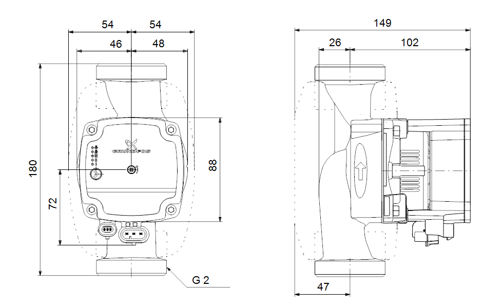 Циркуляційний насос GRUNDFOS ALPHA1 L 32-40 180 1 (99160587) купити в Україні