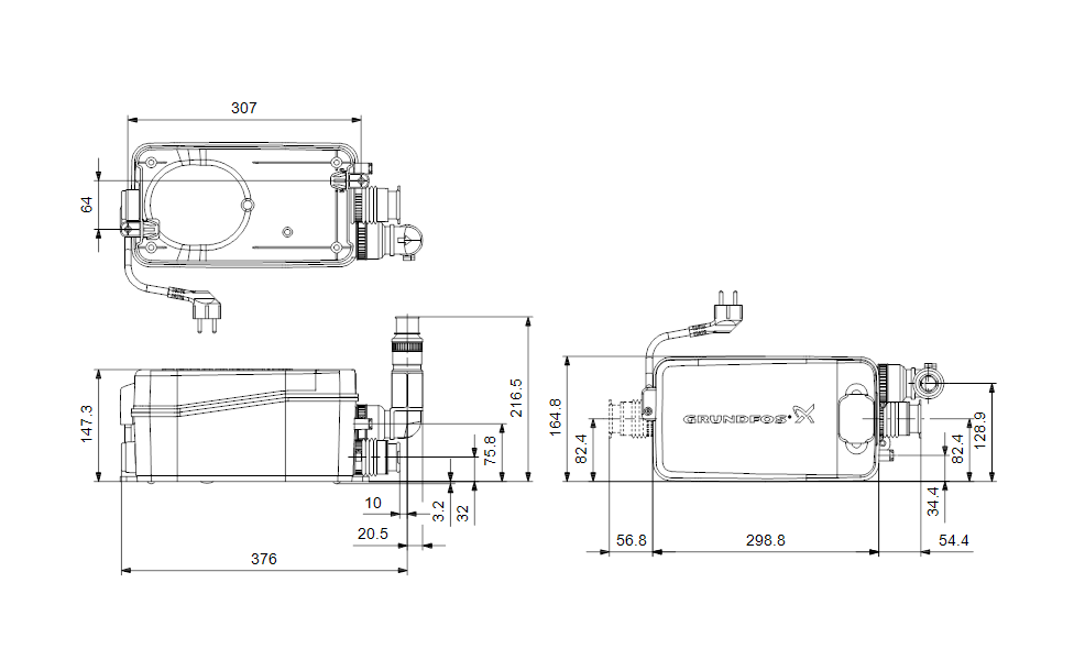Каналізаційна установка GRUNDFOS Sololift2 D-2 (97775318) купити в Україні