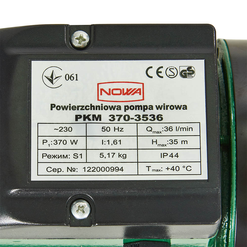 Насос поверхневий вихровий NOWA PKM 370-3536 купити в Україні