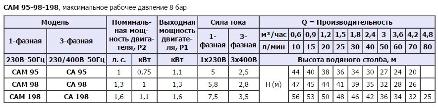 Самовсасывающий насос SPERONI CAM 198 купить в Украине