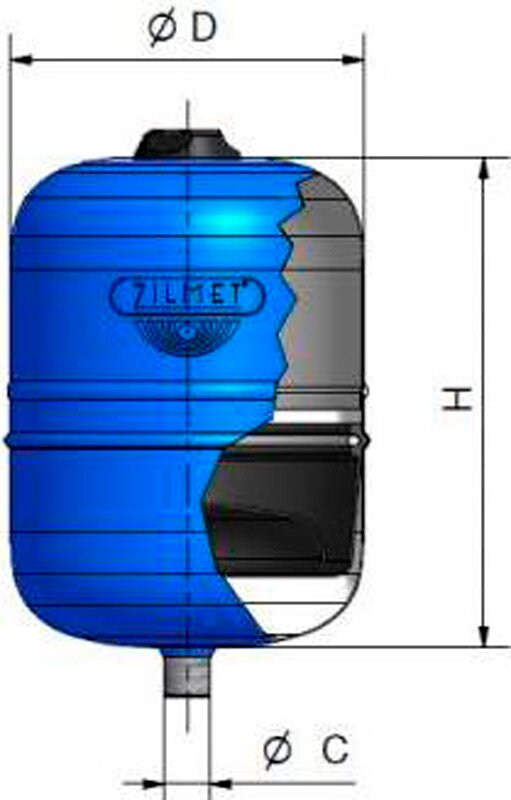 Бак розширювальний ZILMET HYDRO-PRO 150L 1-1/4G купити в Україні