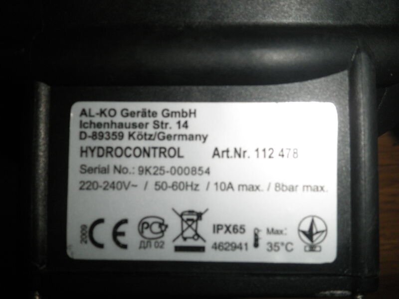 Гідроконтролер AL-KO 112478 (112478) купити в Україні