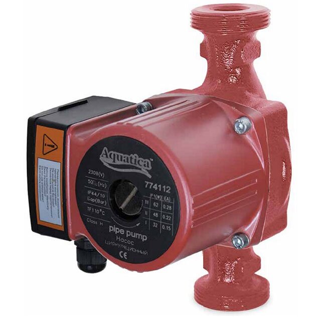 Насос циркуляционный AQUATICA 100Вт Hmax 6м Qmax 75л/мин O 180мм + гайки 774134 купить в Украине