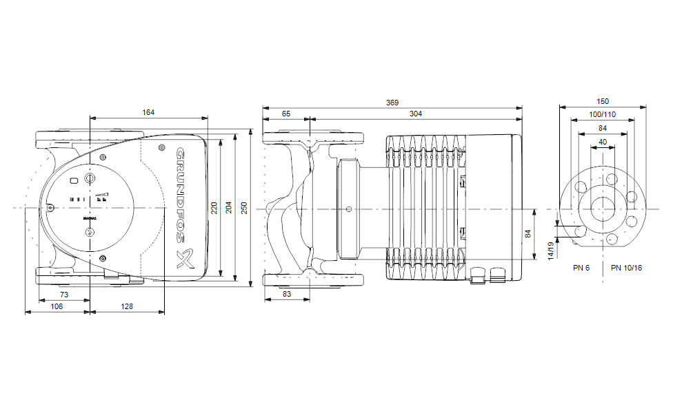 Циркуляционный насос GRUNDFOS MAGNA1 40-150 F 250 (99221306) купить в Украине