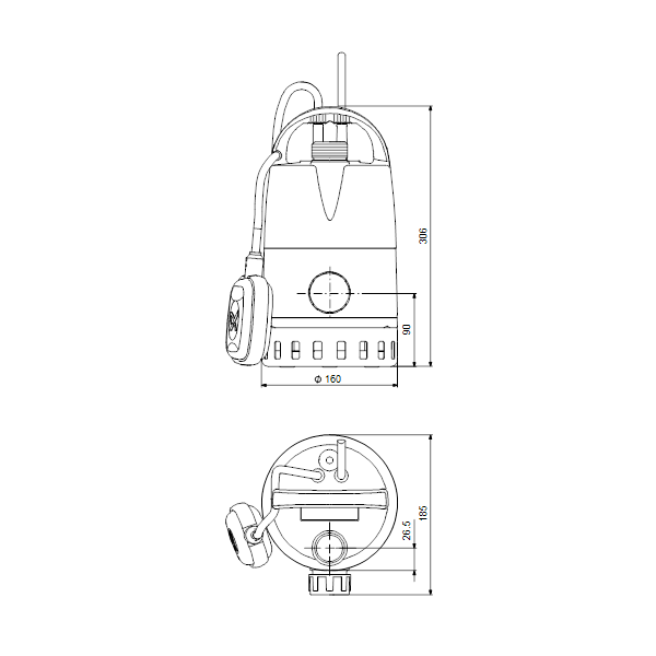 Насос для брудної води GRUNDFOS Unilift CC7 - A1 (96280968) купити в Україні