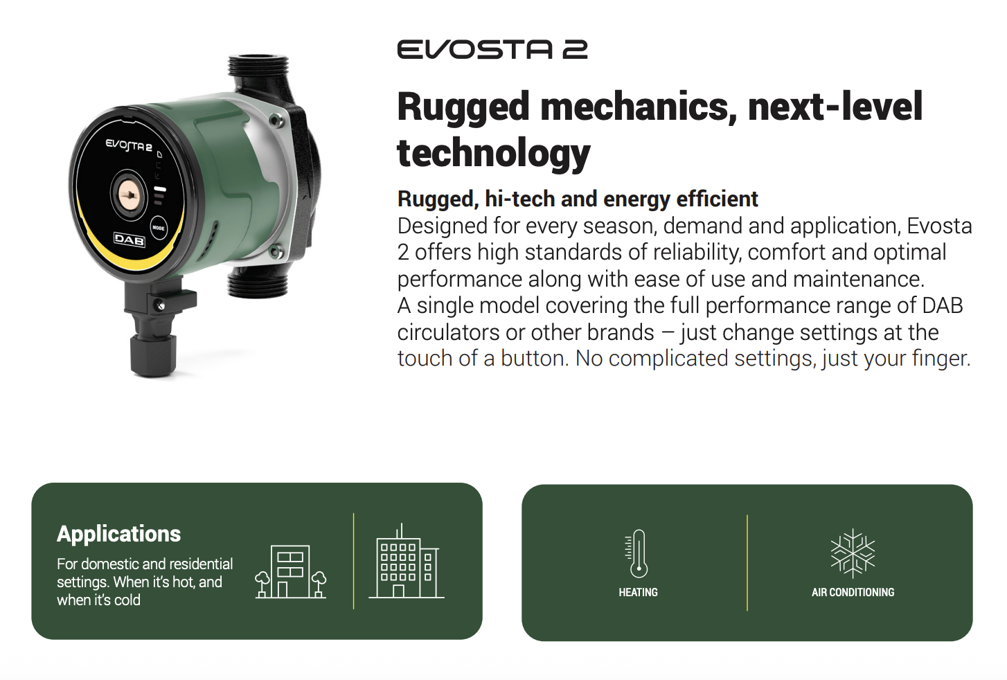 Циркуляційний насос DAB EVOSTA2 40-70/150 SAN 1" купити в Україні